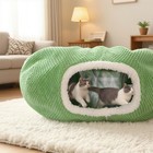 Viefin Cat Tunnel Bed For Indoor Cats  Peekaboo Cat Cave Bed soft Cat Donut Tunn
