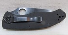 Spyderco Tenacious Pocket Knife  Plain Black Blade