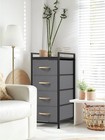 4 Tier Drawer Closet Organizer Tower Clothing Storage Drawers W wheels Bedroom