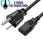 Lot Of 100 Ac Power Cord Cable 3 Prong Plug Standard Pc Computer Monitor Us