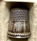 Goldsmith Stern Co  Scenic Sterling Thimble  Size 5 Lighthouse Ships Village