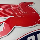 Vintage Mobil Gasoline Sign - Pegasus Motor Oil Gas Pump Porcelain Large Sign