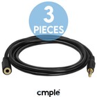 3 Pack 6 Feet 3 5mm Extension Cable Aux Stereo Audio Headphone Cord Extender