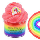 Rainbow Slime Colorful Floam Strechy Slimes Dm Fluffy Stress Relief Toy