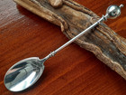 Sterling Silver George Sharp Ball End Engraved Ice Cream Spoon  No Mono