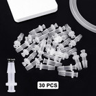 30pcs Luer Lock Adapter  Clear Female 1 4 M 