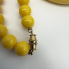 Vtg Yellow Plastic Necklace Bracelet Set Large Bubble Gum Size Mcm Retro