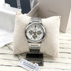 Seiko Men s Ssb451 Essentials Collection White Dial Quartz Watch 41mm