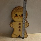 7  Gingerbread Man Wood Hand Painted Vintage 1986 Christmas Decor Candle Holder