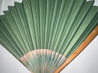 Antique Hand-held Fan     Greenish Turquoise Design     Vintage Decor