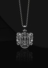 Masonic Oxidized Necklace 925 Sterling Silver Pendant Necklace Duty Free