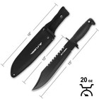 Survival Hunting Knife With Sheath  15-inch Full Tang Fixed Blade Tactical Bo   