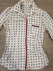 United Airlines 1970s Flight Attendant Uniform Blouse Size 10 Tall Vintage