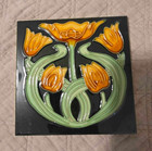 Lot Of 28 - Art Nouveau Tile  Glazed Raised Relief Tile  6 X 6 Inches  1920 s