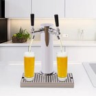 Silver D-type Kegs Beer Tower Double-tap Beer Column Kit W dual Gauge Regulator