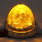 Legendary 3-1 2 Inch Watermelon Light W  Ss Bezel - Amber Led   Clear Glass Lens