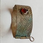 Rare Antique Moroccan Berber Bronze Cuff Bracelet Handcrafted Tuareg Design