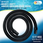 12 Foot Heavy-duty Above Ground Pool Hose  1 5  - Black Filter Connecting Hose