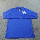New Kentucky Wildcats Pullover Mens M Blue Ncaa Basketball Fanatics 1 4 Zip Top