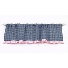 Cocalo Madison Window Valance Pink Navy Blue Nursery Paris French Feminine 16z