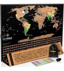 Landmass Black Scratch Off World Map Poster   White Scratch Off Map Of The World
