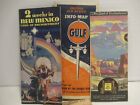 Vintage Lot 1930s 1940s Travel Brochures New Mexico Gulf Oil Map