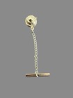 Vtg Reddy Kilowatt Tie Tack Lapel Pin Chain Silver Tone 1950s 60s Advertising