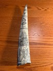 Vintage Scrimshaw Tusk 14 The Ship Regulus Captain James Hoad Resin Reproduction