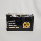 18 Colors Permanent Soft Fabric Paint Bottles  60ml 2oz    open damaged Box