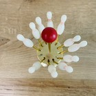 Vintage 60s Bowling Pin Cocktail Party Picks Mcm - 11 Pick Set