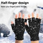 Lot Thermal Knitted Fingerless Gloves Warm Half Finger Gloves For Men Women
