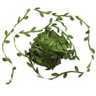 David Accessories Olive Green Leaves Leaf Trim Ribbon -20 Yards -