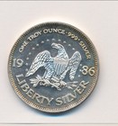 1986 Liberty Silver A-mark 1 One Troy Ounce 999 Silver Round
