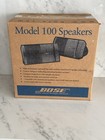 Pair Bose Model 100 Compact Bookshelf wall surround Speakers Black Original Box