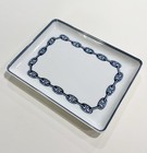Herm  s Chaine D   ancre Tray Plate Blue White Change Jewelry Car Keys Porcelain