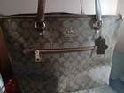Coach Women s Outline Signature Zip Tote 