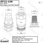 3 4  Npt Flat Face Hydraulic Quick Connect Coupler Skid Steer Bobcat 2 Sets