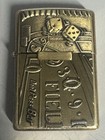 Zippo 2000 Barrett Smythe Craps Surprise Emblem Brass Lighter Unfired In Box C62