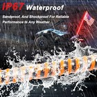 1pc 3ft Bright Red Cob Whip Lights Rocker Switch For Utv Atv   Ip67