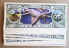 Wholesale Lot Of 10  Dinosaur Money Dinosaur Million Dollar Bills  Free Shipping