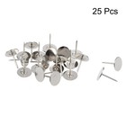 Upholstery Nails Tacks 19mmx25mm Flat Head Furniture Nails Silver Tone 25pcs