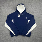 A Mertra Tracksuit     Navy Blue Men Hoodie Sweatpants Relaxed Fit Cotton Pullover