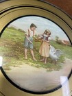 Vintage Antique Flue Cover Flowered Victorian Girl  Wall Hanging 9 1 2    Inch