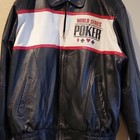 World Series Of Poker Leather Jacket Xxl Black Red White Movie Industry Apparel