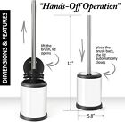 Toilettree Products Bathroom Toilet Cleaning Brush   Holder Set With Lid  White 