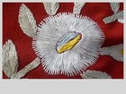 Estate Vintage 70s Mexican Wool Boho Embroidered Red Vest Jacket 40  X 26 