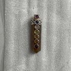 Carnelian Chakra Necklace Quartz 7 Stone 1 5  Pendant