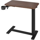 Laptop Tray Over Bed Table Height Adjustable Mobile Overbed Desk With Cup Holder