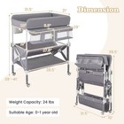 Portable Baby Changing Table W  Wheels Adjustable Height Large Storage Rack
