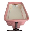 Pink Bedside Sleeper With Breathable Mesh Side And Storage Pocket